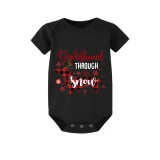 Christmas Matching Family Pajamas Dachshund Through the Snow Plaids Black Pajamas Set
