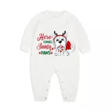 Christmas Matching Family Pajamas Here Comes Santa Paws Green Pajamas Set