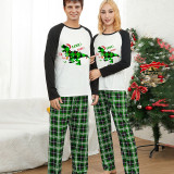 Christmas Matching Family Pajamas Dinosaur Rawr Fala Green Pajamas Set