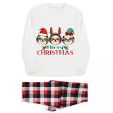 Christmas Matching Family Pajamas Merry Christmas Sloth White Pajamas Set