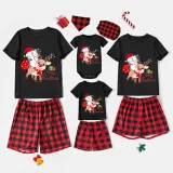 Christmas Matching Family Pajamas Merry Christmas Penguin Deer Black Pajamas Set