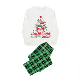 Christmas Matching Family Pajamas Dachshund Through the Snow Tree Green Pajamas Set