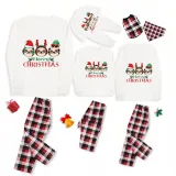 Christmas Matching Family Pajamas Merry Christmas Sloth White Pajamas Set