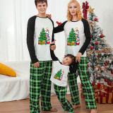 Christmas Matching Family Pajamas Christmas Tree Gift Penguins Green Pajamas Set