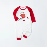 Christmas Matching Family Pajamas Skating Bear Merry Christmas Red Pajamas Set