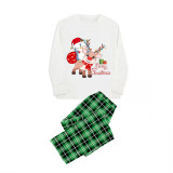 Christmas Matching Family Pajamas Merry Christmas Penguin Deer Green Pajamas Set