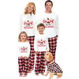 Christmas Matching Family Pajamas Through Snowflakes Gnomie For the Holidays White Pajamas Set