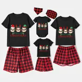 Christmas Matching Family Pajamas Merry Christmas Sloth Black Pajamas Set