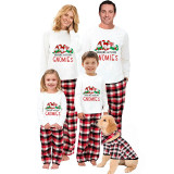 Christmas Matching Family Pajamas Sitting Gnimoes White Pajamas Set
