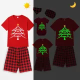 Christmas Matching Family Pajamas Luminous Glowing We Are Family Tree Short Pajamas Set