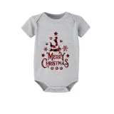 Christmas Matching Family Pajamas Merry Christmas Dachshund Gray Short Pajamas Set