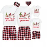 Christmas Matching Family Pajamas Rollin' with My Three Gnomies White Short Pajamas Set
