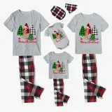 Christmas Matching Family Pajamas Merry Christmas Dachshund Tree White Short Pajamas Set