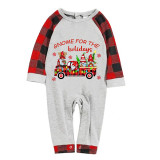 Christmas Matching Family Pajamas Holiday Car with Gnome Gray Pajamas Set