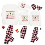Christmas Matching Family Pajamas Merry Christmas Dachshund Print White Pajamas Set