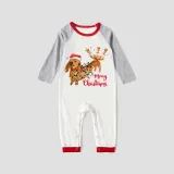 Christmas Matching Family Pajamas Merry Christmas Dachshund White Pajamas Set