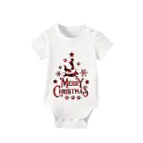Christmas Matching Family Pajamas Merry Christmas Dachshund White Short Pajamas Set