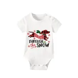 Christmas Matching Family Pajamas Dachshund Through the Snow Plaids Gray Short Pajamas Set
