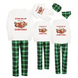 Christmas Matching Family Pajamas Wake Me Up When It's Christmas Green Pajamas Set