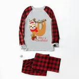 Christmas Matching Family Pajamas Sloth Christmas Gift Gray Pajamas Set