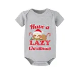 Christmas Matching Family Pajamas Have A Lazy Christmas Gray Short Pajamas Set