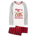 Christmas Matching Family Pajamas Have A Lazy Christmas White Pajamas Set