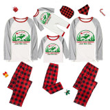 Christmas Matching Family Pajamas Merry Christmas Christmasaurus Rex White Pajamas Set