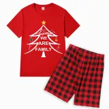 Christmas Matching Family Pajamas Luminous Glowing We Are Family Tree Short Pajamas Set