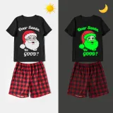 Christmas Matching Family Pajamas Luminous Glowing Dear Santa We Good Short Pajamas Set