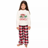 Christmas Matching Family Pajamas Sitting Gnimoes White Pajamas Set