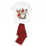 Christmas Matching Family Pajamas Crutches Gnomie with Deer Short Pajamas Set