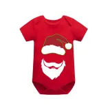 Christmas Matching Family Pajamas Luminous Glowing Santa Christmas Short Pajamas Set