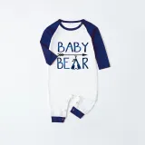 Christmas Matching Family Pajamas Papa Mama and Baby Bear Blue Pajamas Set