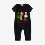 Christmas Matching Family Pajamas Merry Christmas Dachshund Tree Black Pajamas Set
