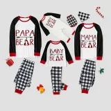 Christmas Matching Family Pajamas Papa Mama and Baby Bear Red Pajamas Set