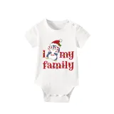 Christmas Matching Family Pajamas Let It Snow Penguin White Short Pajamas Set