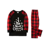 Christmas Matching Family Pajamas Merry Christmas Dachshund Black Pajamas Set