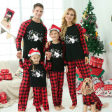 Christmas Matching Family Pajamas Let It Snow Black Pajamas Set