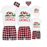 Christmas Matching Family Pajamas Sitting Gnimoes Gray Short Pajamas Set