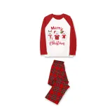 Christmas Matching Family Pajamas Three Bear Snowman Merry Christmas Red Pajamas Set