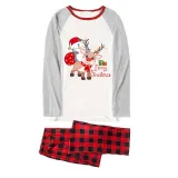 Christmas Matching Family Pajamas Merry Christmas Penguin Deer White Pajamas Set