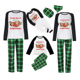 Christmas Matching Family Pajamas Wake Me Up When It's Christmas Green Pajamas Set