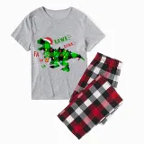 Christmas Matching Family Pajamas Dinosaur Rawr Fala White Short Pajamas Set