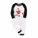Christmas Matching Family Pajamas Skating Bear Merry Christmas White Pajamas Set