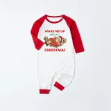 Christmas Matching Family Pajamas Wake Me Up When It's Christmas Gray Pajamas Set