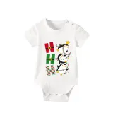 Christmas Matching Family Pajamas Hohoho Penguin White Short Pajamas Set