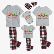 Christmas Matching Family Pajamas Merry Christmas Dachshund Heart White Short Pajamas Set