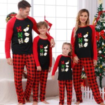 Christmas Matching Family Pajamas Hohoho Penguin Red Pajamas Set