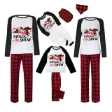 Christmas Matching Family Pajamas Dachshund Through the Snow Plaids White Pajamas Set
