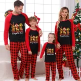 Christmas Matching Family Pajamas Dachshund Through the Snow Three Pets Red Pajamas Set